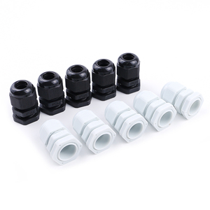 PG11-empalmes <span class=keywords><strong>de</strong></span> plástico impermeables con juntas, pasables eléctricos industriales, color negro, 5-10mm - Product Image 5