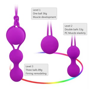Boules de Kegel vaginales en silicone premium imperméables Ben Wa, ensemble de 3 pièces pour femmes débutantes - Product Image 6