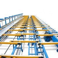 Table de refroidissement pour extrusion d'aluminium 2200T, 80KW, 380V, avec table de dévidage PLC et ligne de convoyage avec tireur pour le marché africain