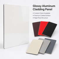 Panneau composite en aluminium Alucobond brillant de 4 mm pour revêtement mural extérieur