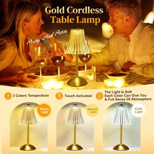 Đèn bàn không dây dùng pin, sạc lại được, điều chỉnh độ sáng bằng cảm ứng, chỉ số hoàn màu cao CRI 80, ánh sáng trắng ấm 2700K, pin 2600mAh, bảo hành 2 năm - Product Image 1