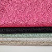 Tissu en polyester maille à pois prune de 63 pouces de large, tricoté, en gros, en stock ; Tulle pour robes de mariée, vêtements pour enfants, princesse