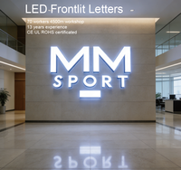 Enseigne en acrylique personnalisée pour décoration de bureau en extérieur, lettres rétroéclairées LED, lettres LED, lettres encastrées, enseignes personnalisées pour les entreprises