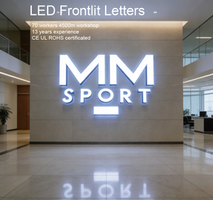 Op maat gemaakte buitenkantoor decoratie logo acrylaat bord LED verlichte letters LED letters kanaalletters op maat gemaakte borden voor bedrijven - Product Image 2