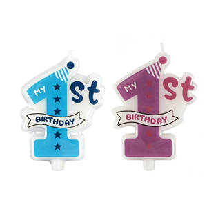 <span class=keywords><strong>Vela</strong></span> de Cumpleaños con Diseño de Estrella, Número 1 Azul, para Niño, Baby Shower, Decoración de Pastel para Celebración del Primer Cumpleaños - Product Image 1