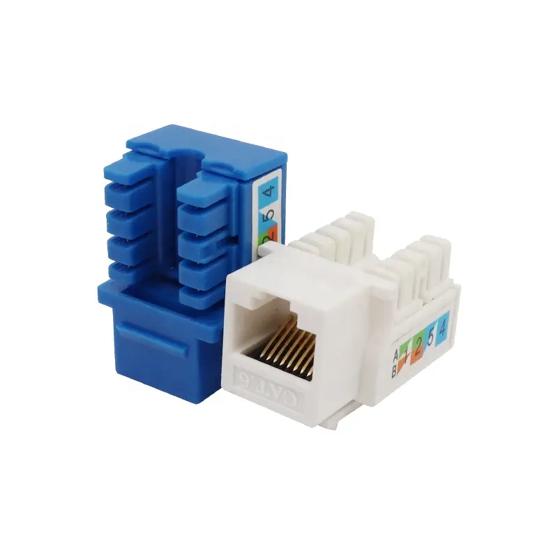 Rj45 Cat6 אגרוף למטה לא מסוכך keystone שקע UTP Cat6 8P8C RJ45 CAT5e Cat.6 רשת Keystone ג 'ק מודול 90 תואר הטלקום חלק