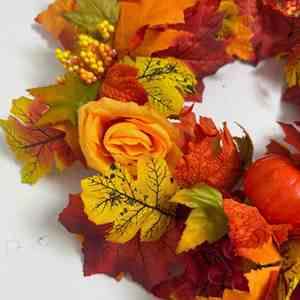 Promoción: Corona de la Cosecha de Otoño con Simulación de Explosión, Decoraciones de Hojas de Arce y Calabaza para Halloween - Product Image 3