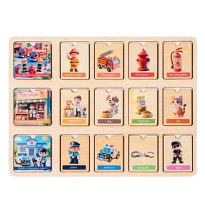 Gioco Educativo in Legno per lo Sviluppo del Pensiero Logico con Puzzle di Abbinamento e Riconoscimento di Animali e Professioni - Product Image 4