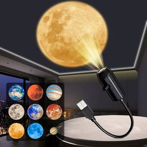 Bestseller Mini Starry Sky Moon Lamp Replaceable Lenses Creative <b>LED</b> USB Powered Night <b>Light</b> Bedroom Car Home Logo Projection - Product Image 1
