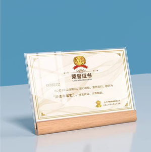 Support <span class=keywords><strong>photo</strong></span> double face en <span class=keywords><strong>acrylique</strong></span> transparent, cadre de montage durable, support publicitaire pour logo, support de table de bureau - Product Image 3