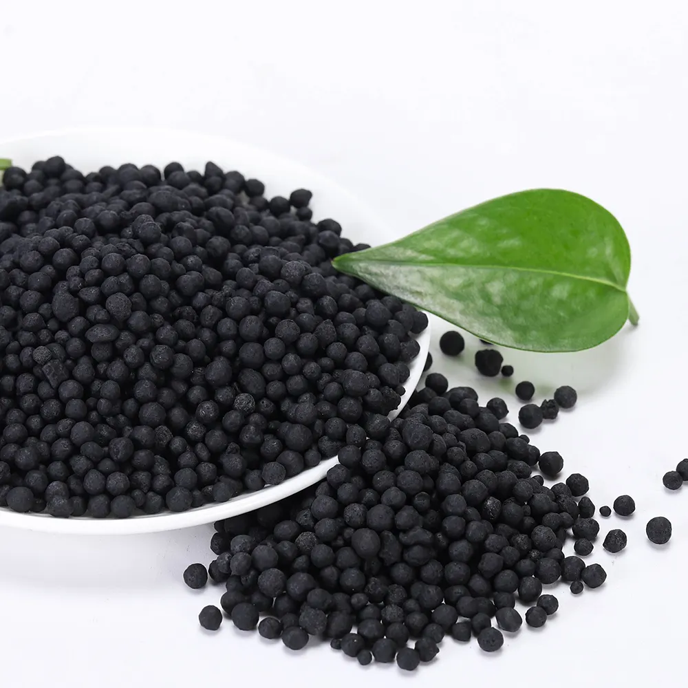 Fertilizantes agricolas liberan lentamente Agricultura Composición Granular Negro Bio Fertilizante Orgánico