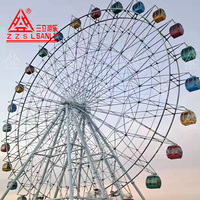Grande Roue de Fête Foraine, Équipement de Jeux Extérieurs, Manège à Vendre, Certifié CE, Construction en Acier et Aluminium