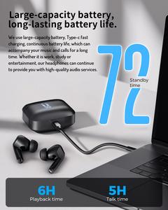 インテリジェントなインイヤーTWSイヤホン、クイックペアリング、アクティブノイズキャンセリング、デジタルディスプレイ搭載、5.3対応、IPX5防水、低JL - Product Image 5