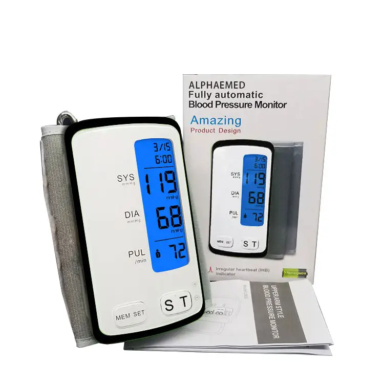 الجملة OEM أفضل بيع BT الإسعافية مراقبة ضغط الدم bp جهاز مع شاشات الكريستال السائل الرقمية