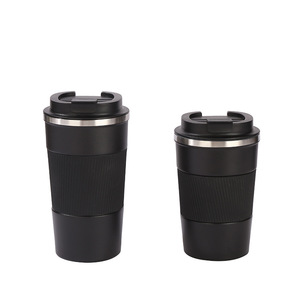 Tasse de voyage en acier inoxydable 380ml 500ml Double paroi Thermos Auto Tasse à café Tasses de voiture avec couvercle - Product Image 1