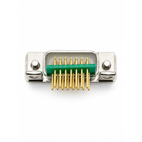 Connecteur d'aviation rectangulaire miniature J30J-15TJW-J, fiche mâle à sertir 15 broches pour équipement électronique aérospatial et industriel
