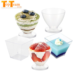 Vasos de Plástico Transparentes <span class=keywords><strong>Mini</strong></span> para Postres, Libres de BPA, Vasos Redondos Resistentes para Pudín y Mousse, Venta al por Mayor - Product Image 1