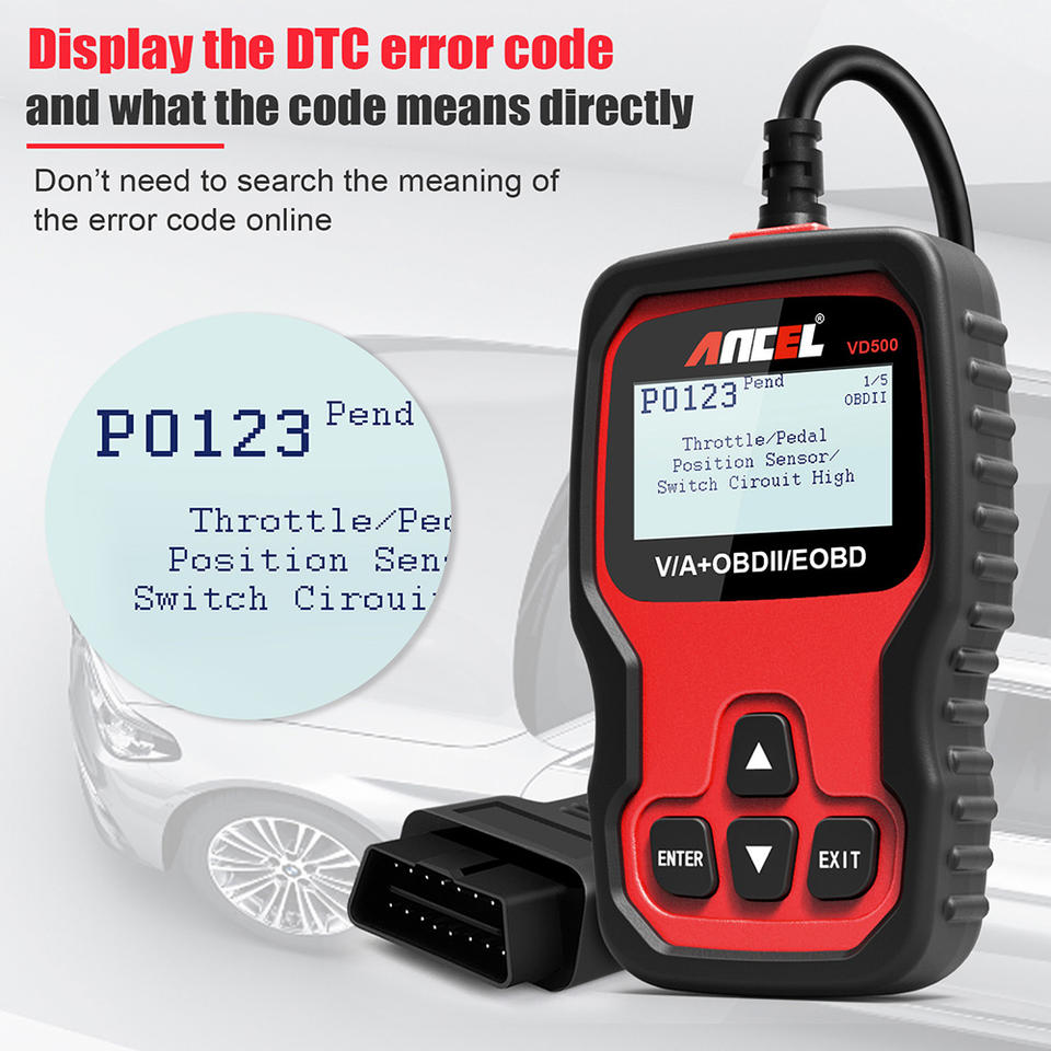 Main Code Languages Ancel Vd500 Multi-language 3 Reset Functions Full-system Diagnoses ...