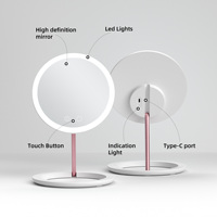 Miroir de maquillage sur pied avec lumière LED à intensité variable, miroir de vanité détachable personnalisé par le fabricant, pas cher