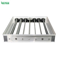 Vanne d'air en aluminium pour CVC, réglable, à commande manuelle, à lames opposées, pour ventilation OBD