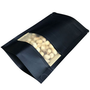 Bolsa de pie de papel <span class=keywords><strong>Kraft</strong></span> negro esmerilado de calidad alimentaria con cremallera de ventana <span class=keywords><strong>Doypack</strong></span> para <span class=keywords><strong>bolsas</strong></span> Ziplock para aperitivos <span class=keywords><strong>Bolsas</strong></span> de embalaje de plástico - Product Image 4