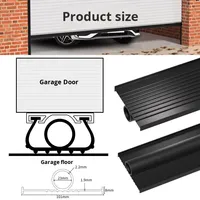 Bande de caoutchouc imperméable universelle Joint inférieur de porte de garage pour volet roulant Trous de revêtement de sol en époxy Protection contre le vent et la poussière
