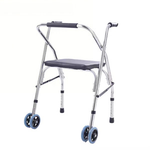 Xu Haode <b>Walker</b> Rollator With Seat And Wheels Aluminum Alloy For Elderly And <b>Disabled</b> Mobility Aid - Product Image 1