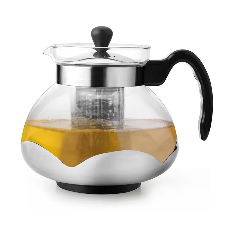 Edelstahl Teekanne Lose Tee Blatt Infuser Teekanne Kaffee Heißwasser Pot 