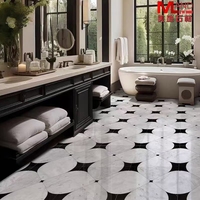 Mosaïque de marbre en pierre de mode de luxe de vente directe d'usine style européen adapté aux sols et aux murs de fond