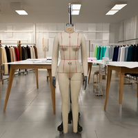 Gran oferta, maniquí femenino, Torso de cuerpo completo, cubierta de tela, tamaño 38, costura sin cabeza, pantalla a medida, diseño de ropa, lona, fibra de vidrio