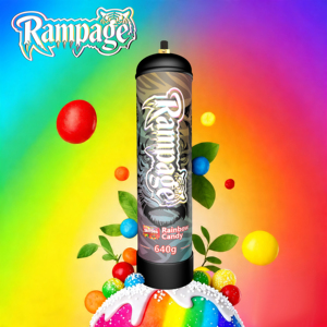 Sifón de Crema de Aluminio Rampage 640g, Diseño Arcoíris Candy Tiger, Cilindro Metálico, Herramienta para Bebidas - Product Image 2