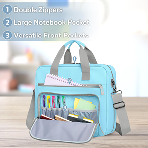 <b>3</b> <b>Ring</b> Zipper <b>Binder</b> 2 Inch, Accordion File Organizer with Shoulder Strap, Zip up <b>Binder</b> with 500-Sheet Capacity - Product Image 3
