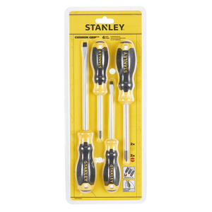 Juego de Destornilladores Stanley de 4 Piezas con Empuñadura Acolchada, Kit de Herramientas Manuales de Acero - Product Image 1