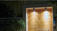 Spot LED GU10 encastré en surface, IP54, noir, PC, rond, 7W, spot de plafond D90mm, 100-240V