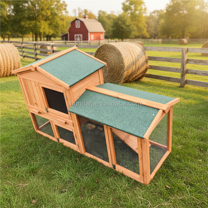 SDR003 Luxury Modern Waterproof Outdoor Wooden Rabbit Hutch & with Print Design for <b>Small</b> Animals Pet House - Product Image 2