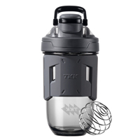 Bouteille d'eau de sport en plastique transparent de qualité alimentaire, sans BPA, étanche, avec boucle, pour la gym, vente en gros d'usine OEM ODM