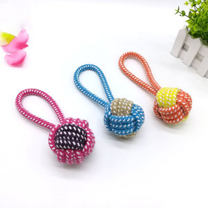 En popüler ürünler pet çiğneme oyuncağı köpek pamuk ip ve top oyuncağı - Product Image 1
