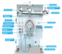 Máquina de Serigrafía Semiautomática Ajustable de 1 Color y Alta Velocidad para Vasos de Plástico, PET y Botellas de Vidrio