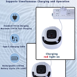 Nettoyeur ultrasonique UV portable rechargeable 1800 mAh avec ventilateur de séchage pour le nettoyage des appareils dentaires, des bijoux et des colliers, idéal pour les voyages et la maison - Modèle 2025 - Product Image 4