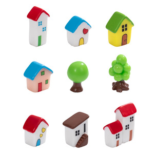 ดีพี มิเนียเจอร์เรซิ่นเฮาส์สไตล์การ์ตูนเครื่องประดับตั้งโต๊ะงานฝีมือ DIY อุปกรณ์ตกแต่ง - Product Image 5