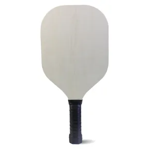미끄럼 방지 땀 흡수 그립 피클볼 패들이있는 맞춤형 디자인 우드 패들 테니스 라켓