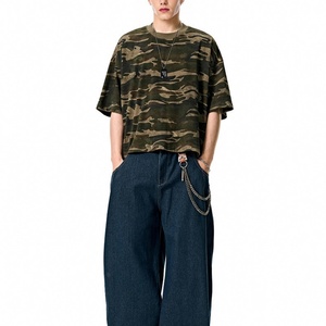 T-shirts personnalisés 100% coton camouflage vintage, coupe ample décontractée, streetwear, vente en gros, OEM, ODM, service tout-en-un - Product Image 3
