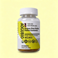 Gummies de pollen de pin à paroi cellulaire brisée, marque privée OEM, supplément naturel riche en nutriments à base de plantes, vente en gros en vrac