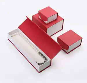 高級カスタムロゴ紙ネックレスジュエリーブレスレット包装イヤリングジュエリーギフトボックス