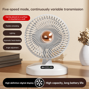 Mini Desktop <b>Rotating</b> Fan Portable Usb Rechargeable Fashion Design Adjustable Low Noise for Household and Outdoor Compact Design - Product Image 5