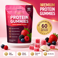 Gummies de protéines isolées de lactosérum pure sans glucides, 4g de protéines totales par sachet, gummies de protéines de lactosérum végétales avec vitamines