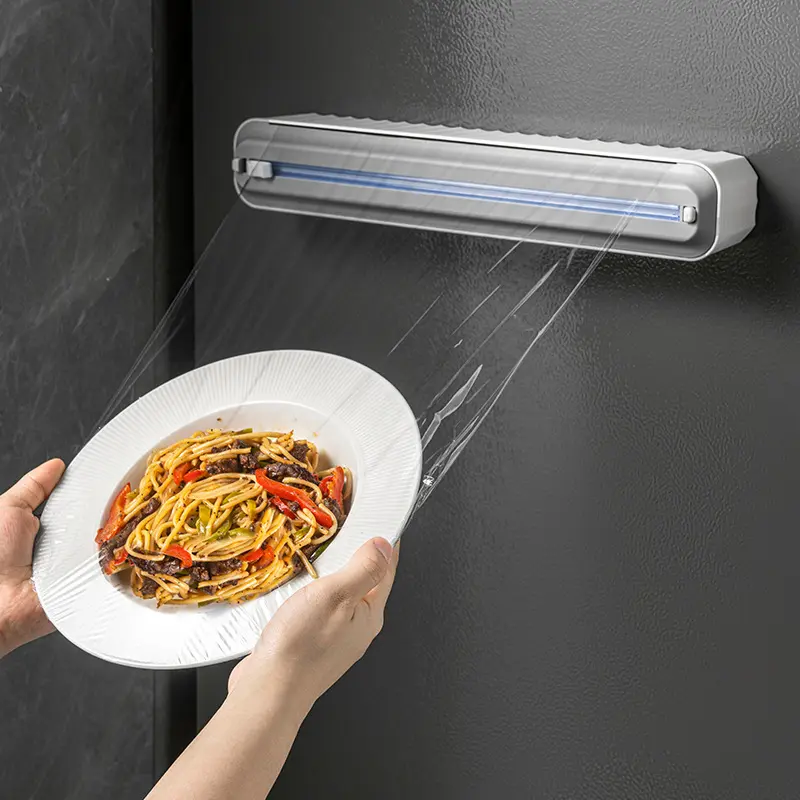 Mutfak tek kullanımlık sarılmak film kesici ev sarılmak film kapak gıda özel kesme kutusu manyetik buzdolabı eserdir