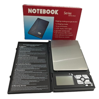 Balance de précision numérique de poche style carnet 500g 0.01g avec écran LCD et plateforme en acier inoxydable pour bijoux – Portable