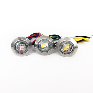 Luci Laterali a LED Bicolore Rosso-Ambra 12v 24v 3/4\" <span class=keywords><strong>per</strong></span> Camion, Rimorchi e Altri Accessori <span class=keywords><strong>per</strong></span> Illuminazione Auto - Product Image 2
