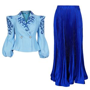 Conjunto de Chaqueta de Año Nuevo 2026, Dos Piezas de Alta Calidad, Elegante y Sofisticado, Conjunto de Falda Plisada para Fiesta de Noche o Banquete para Mujer, <span class=keywords><strong>K1123</strong></span> - Product Image 2